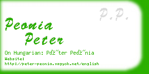 peonia peter business card